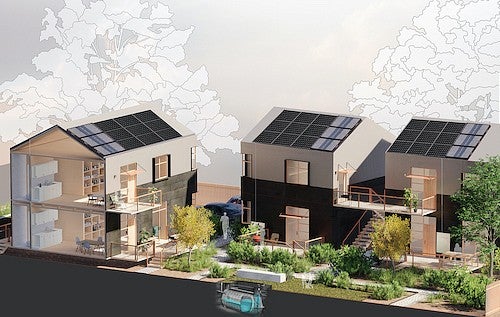 Courtyard rendering of resilient housing