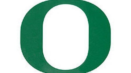 Green University of Oregon O logo against white background