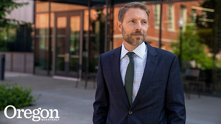 Chris Poulsen, Dean of the College of Arts and Sciences at University of Oregon, smiles