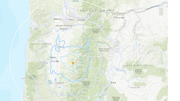 A map of Oregon produced by the U.S. Geological Survey