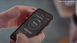 NatureDose interface is displayed on smart phone