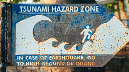 Tsunami warning sign