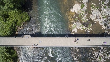 Willamette river pedestrian bridge