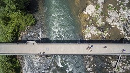 Willamette river pedestrian bridge
