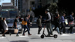 scooters, city streets, shared mobility