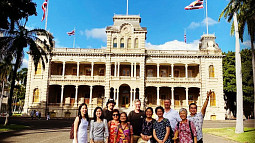 APRU's team visits Iolani Palace in Hawai'i