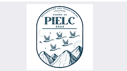 Logo for PIELC 2023, the theme of which is "Reconnecting and Transitioning Together" 