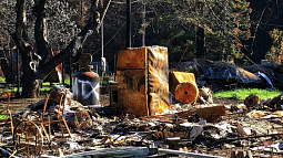 remnants of a Blue River home after the Holiday Farm Fire